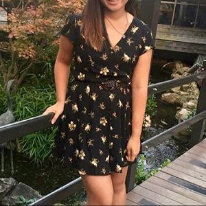 Mini Black Citrus Dress